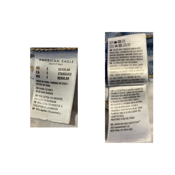 American Eagle High Waisted Ripped Mom Jean-Size 2 - Picture 4 of 5